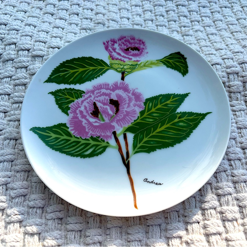 Vintage Salad Plates Andrea By Sadek Floral Botanical 7 1/2"